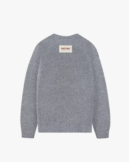 Nude Project Jonion Knit Sweater Blue Melange Clearance