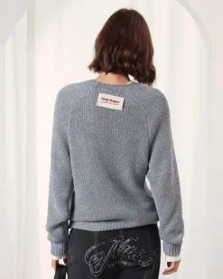 Nude Project Jonion Knit Sweater Blue Melange Clearance