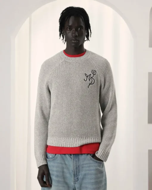 Nude Project Jonion Knit Sweater Grey Melange Online