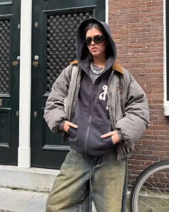 Nude Project Kill Bill Zip-Up Hoodie Ash Fashion