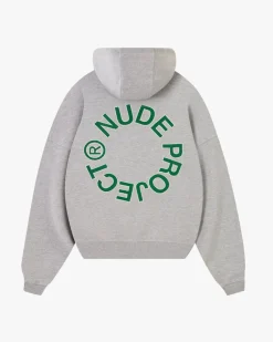 Nude Project Kory Boxy Hoodie Grey Melange Fashion