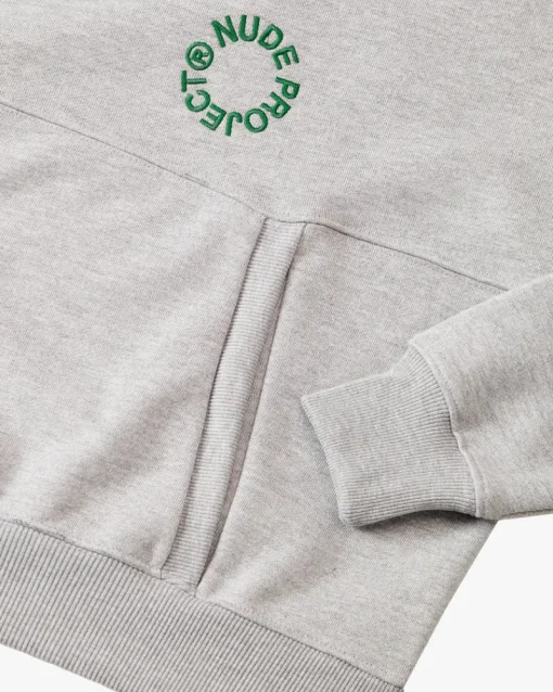 Nude Project Kory Boxy Hoodie Grey Melange Fashion