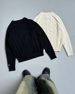Nude Project La Nonna Cable Knit Sweater Black Outlet