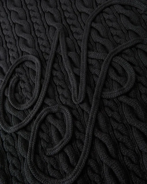 Nude Project La Nonna Cable Knit Sweater Black Outlet