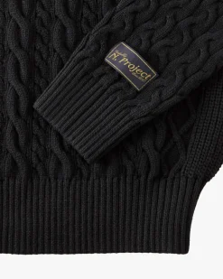 Nude Project La Nonna Cable Knit Sweater Black Outlet