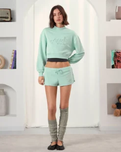 Nude Project Lacy Short Mint Green New