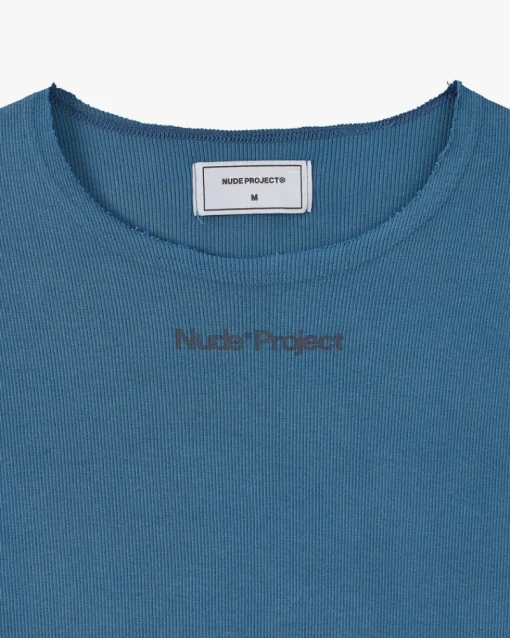 Nude Project Liquid Longsleeve Tee Windward Blue Fashion