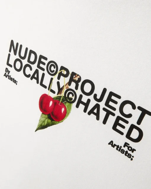 Nude Project Locally Hated Cherry Tee White Hot