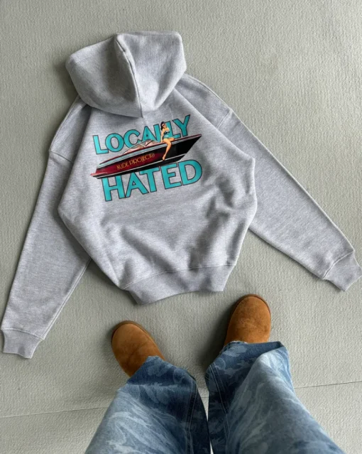 Nude Project Locally Hated Hoodie Grey Melange Clearance
