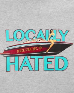Nude Project Locally Hated Hoodie Grey Melange Clearance