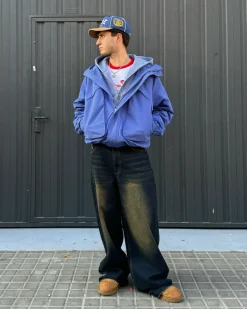 Nude Project Milestones Windbreaker Jacket Blue Clearance
