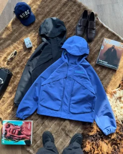 Nude Project Milestones Windbreaker Jacket Blue Clearance