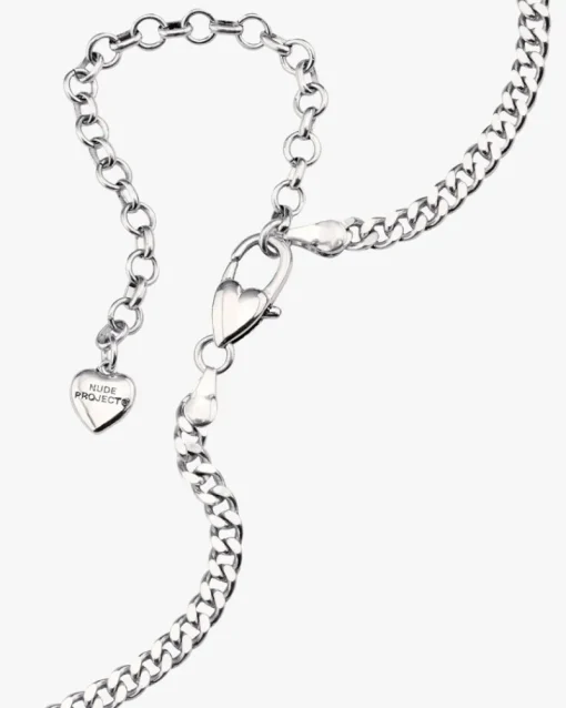 Nude Project Minicuban Necklace Silver New
