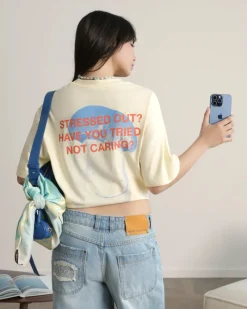 Nude Project Mushroom Tee Soft Yellow Clearance