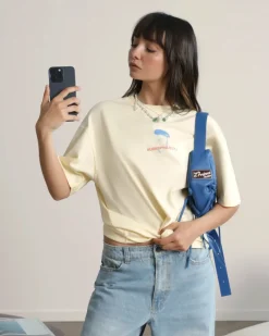 Nude Project Mushroom Tee Soft Yellow Clearance