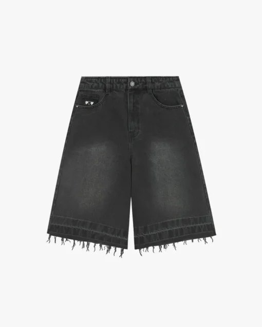Nude Project Old Baggy Denim Shorts Black Clearance