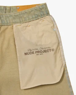 Nude Project Old Baggy Denim Shorts Sand Wash Outlet