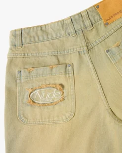 Nude Project Old Baggy Denim Shorts Sand Wash Outlet