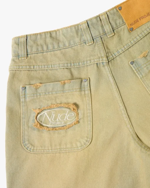 Nude Project Old Baggy Denim Shorts Sand Wash Outlet