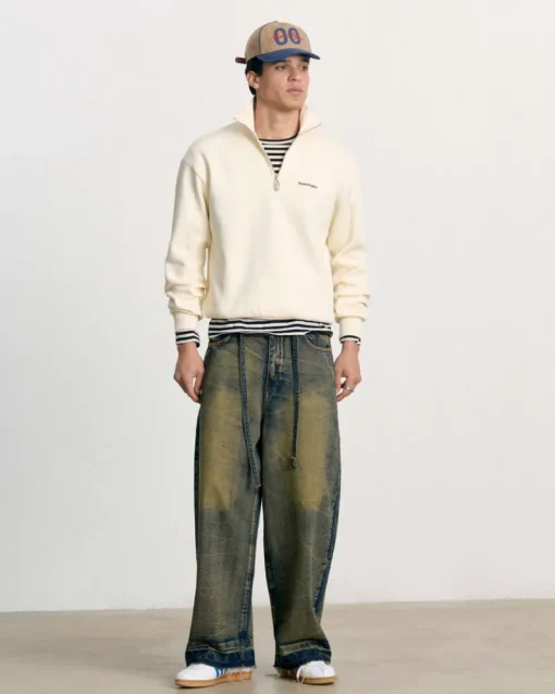 Nude Project Origins Quarter-Zip Marshmallow Hot