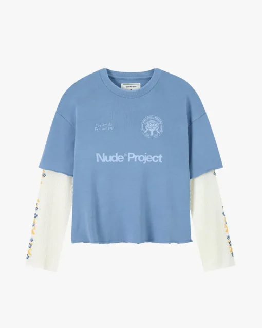 Nude Project Patty Waffle Longsleeve Blue Hot