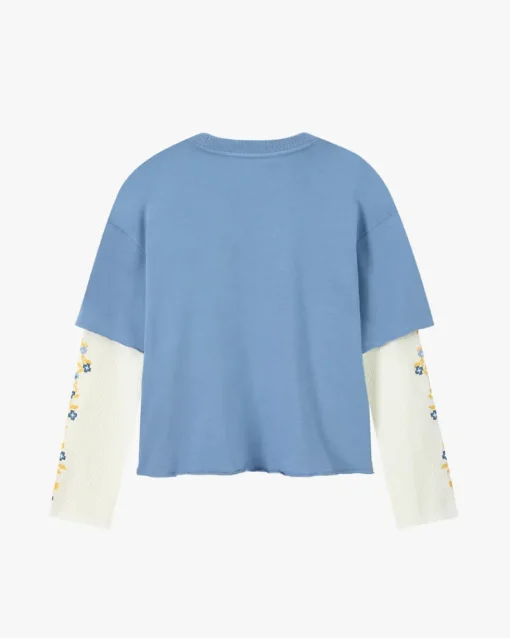 Nude Project Patty Waffle Longsleeve Blue Hot
