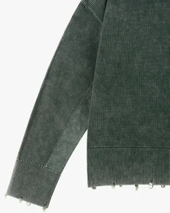 Nude Project Perfect Cropped Knit Sweater Green Hot