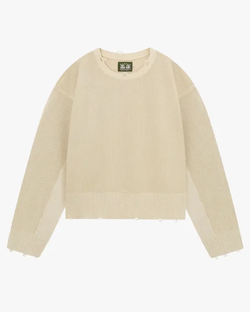 Nude Project Perfect Cropped Knit Sweater Off-White Best