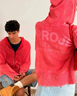 Nude Project Perfect Cropped Zip-Up Hoodie Raspberry Sale