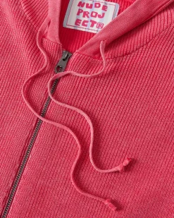 Nude Project Perfect Cropped Zip-Up Hoodie Raspberry Sale