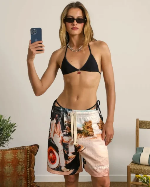 Nude Project Photographic Mesh Short Fashion