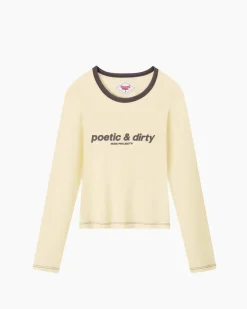 Nude Project Poetic Long-Sleeve Tee Yellow Outlet