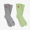 Nude Project Quote Socks Green/Grey 2Xpack Fashion