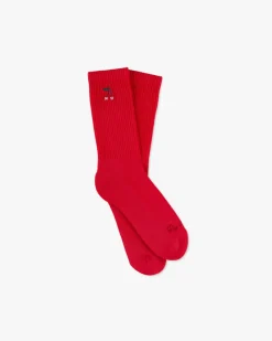 Nude Project Quote Socks Ivory/Red 2Xpack New