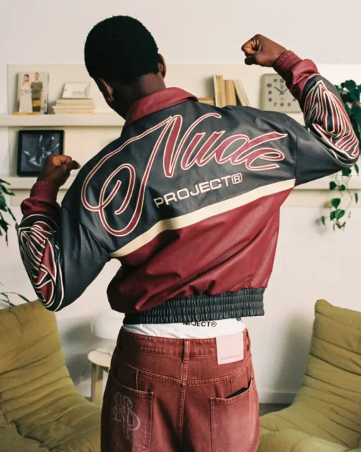 Nude Project "The" Leather Jacket Red Outlet