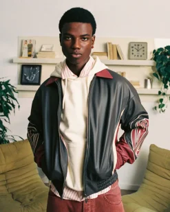 Nude Project "The" Leather Jacket Red Outlet