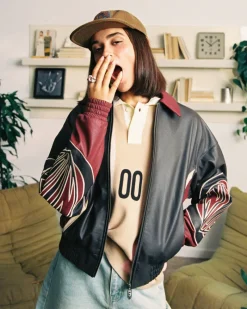 Nude Project "The" Leather Jacket Red Outlet