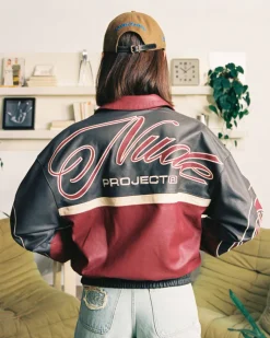 Nude Project "The" Leather Jacket Red Outlet