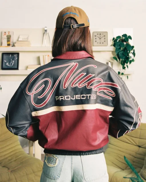 Nude Project "The" Leather Jacket Red Outlet