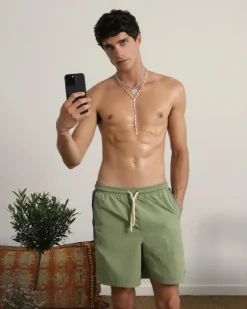 Nude Project "The" Swimshorts Khaki Fashion