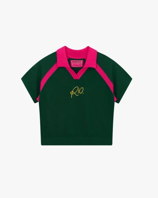Nude Project R10 Knit Polo Forest Green Sale