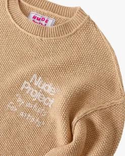 Nude Project Reversed Seams Knit Brown New