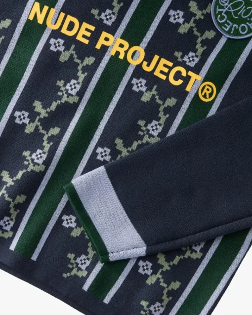 Nude Project Rosel Football Polo Knit Navy Hot