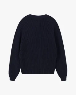 Nude Project Script Knit Sweater Navy Clearance