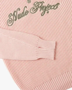 Nude Project Script Knit Sweater Pink Clearance