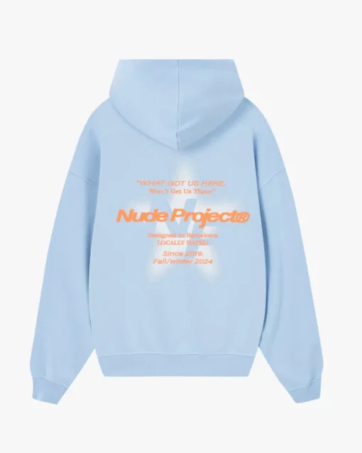 Nude Project Seoul Hoodie Light Blue New