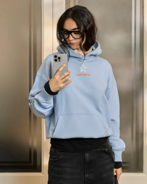 Nude Project Seoul Hoodie Light Blue New