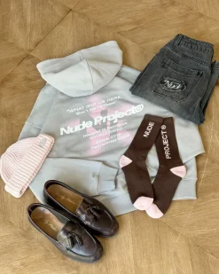 Nude Project Seoul Hoodie Light Grey Clearance