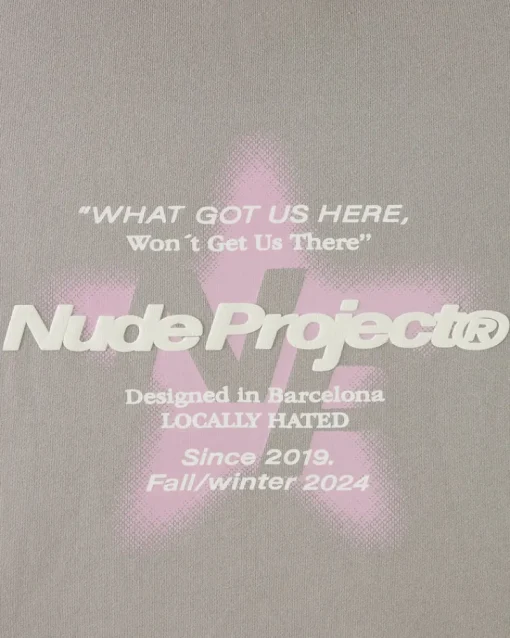 Nude Project Seoul Hoodie Light Grey Clearance