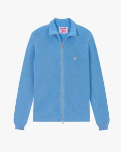 Nude Project Shady Zip-Up Knit Cardigan Blue Best